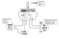 Kemo M169 Temperaturschalter Thermostat 12 V/DC
