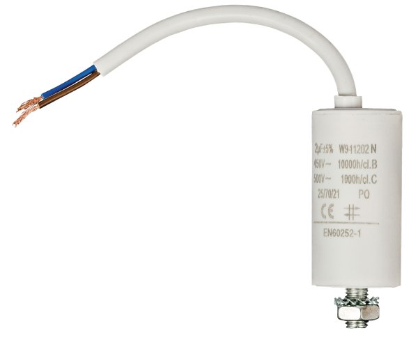 Motorkondensator mit Kabel 2µF / max. 500V AC