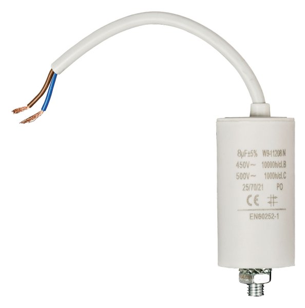Motorkondensator mit Kabel 8µF / max. 500V AC