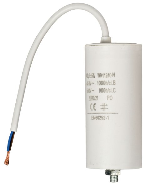 Motorkondensator mit Kabel 40µF / max. 500V AC