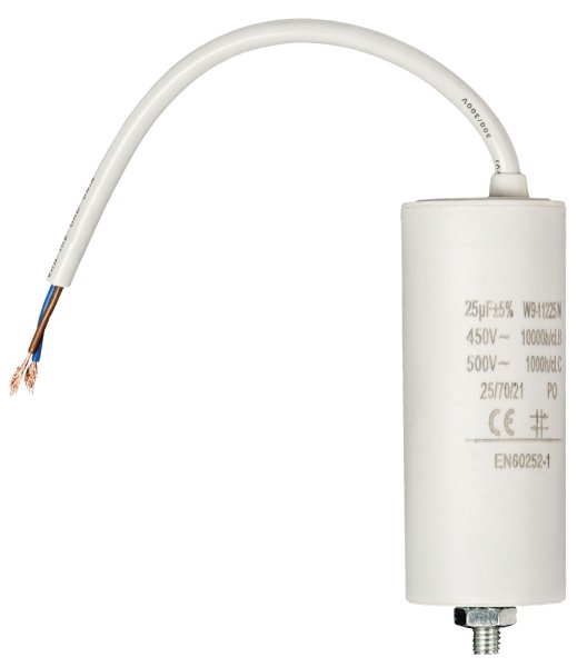 Motorkondensator mit Kabel 25µF / max. 500V AC