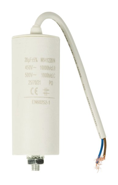 Motorkondensator mit Kabel 20µF / max. 500V AC