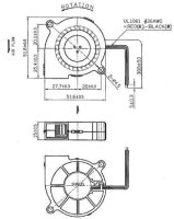Radiallüfter Sunon MF50151V1-A99 51x51x15 12V