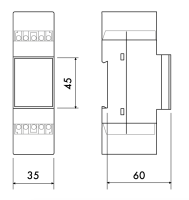 Perry 1TMTE052/M Thermostat für die Hutschiene Kühl / Heizbetrieb 0-60 °C