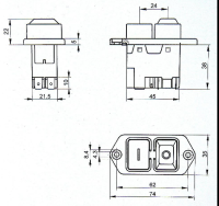 Ein/Aus Schalter mit Unterspannungsauslöser 306P303.01