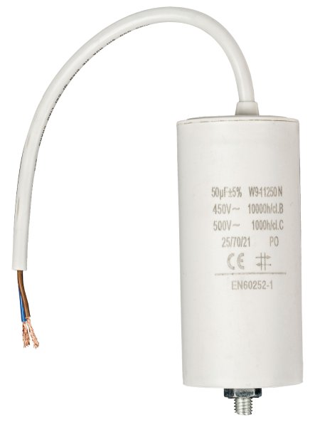 Motorkondensator mit Kabel 50µF / max. 500V AC