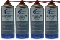 4x Druckluftspray 400ml mit Sprührohr