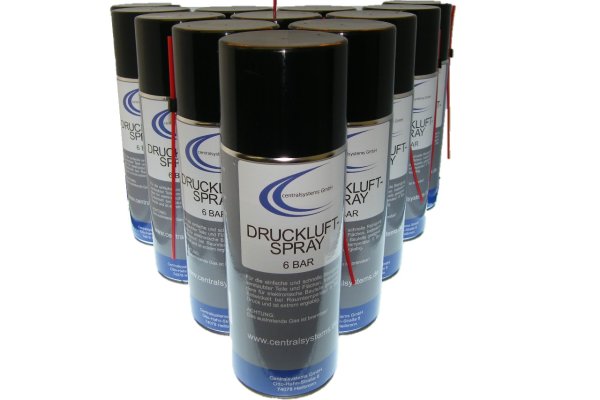 12x Druckluftspray 400ml mit Sprührohr