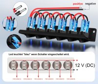 Schalterleiste mit 6 Schaltern, 12V vorverkabelt (I7)