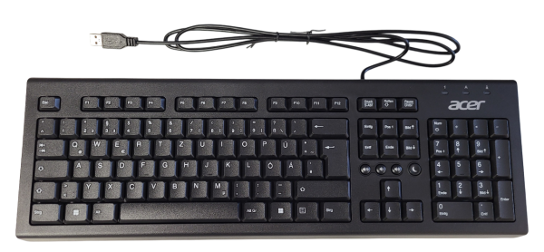 ACER Tastatur DKUSB1P0MR PR1101V (Schwarz) USB QWERTZ Deutsch