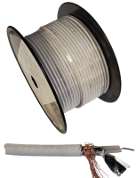 100m Sat Antennenkabel Koax auf Rolle weiß